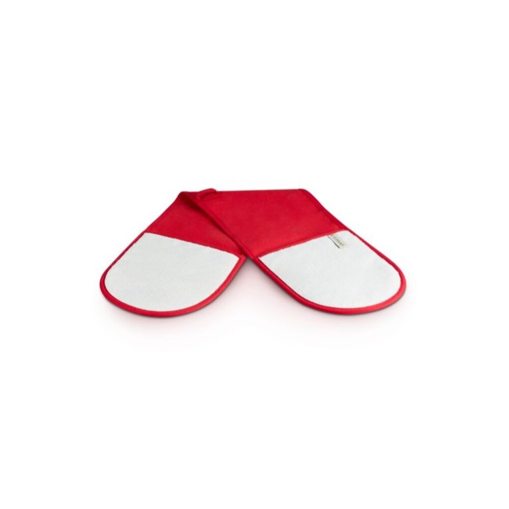 Le Creuset 100% Cotton Double Oven Glove Cerise Cherry Red NEW